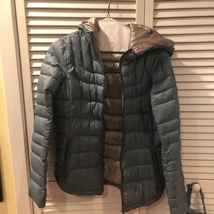 Light blue puff jacket